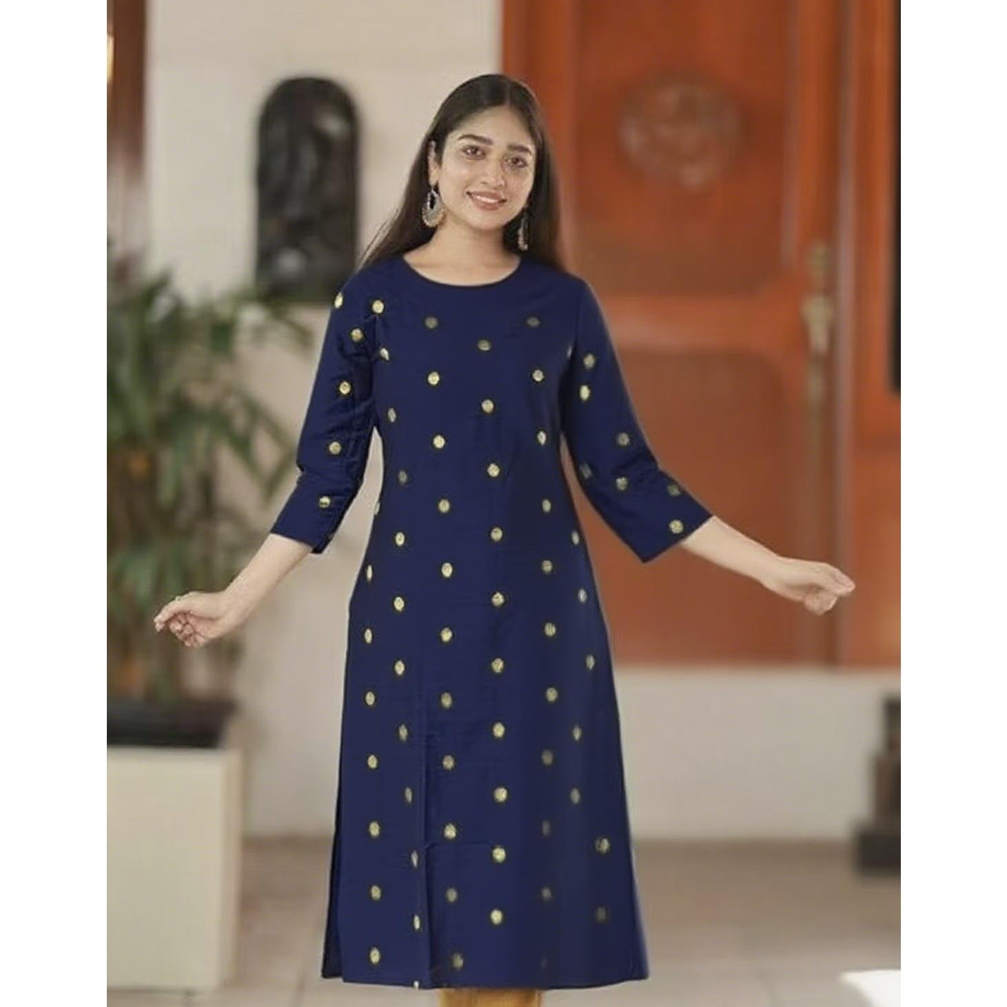 Ethnic Fashion Kurtis - Müslüman Kadın Modası Rahat Elbise Düz