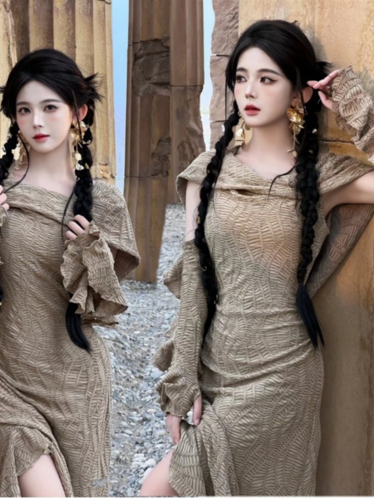 Çöl Temalı Uzun Elbise Kadın M - Ethnic Clothing & Online Fashion Store Khaadi Us incelemesi ve fiyatı